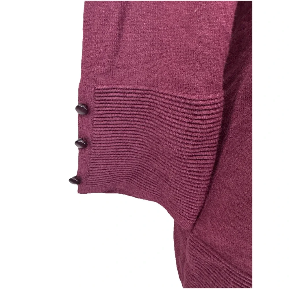 Evolution By Cyrus Open Front Cardigan 3/4 Medium Sleeves Accent Buttons‎ Women